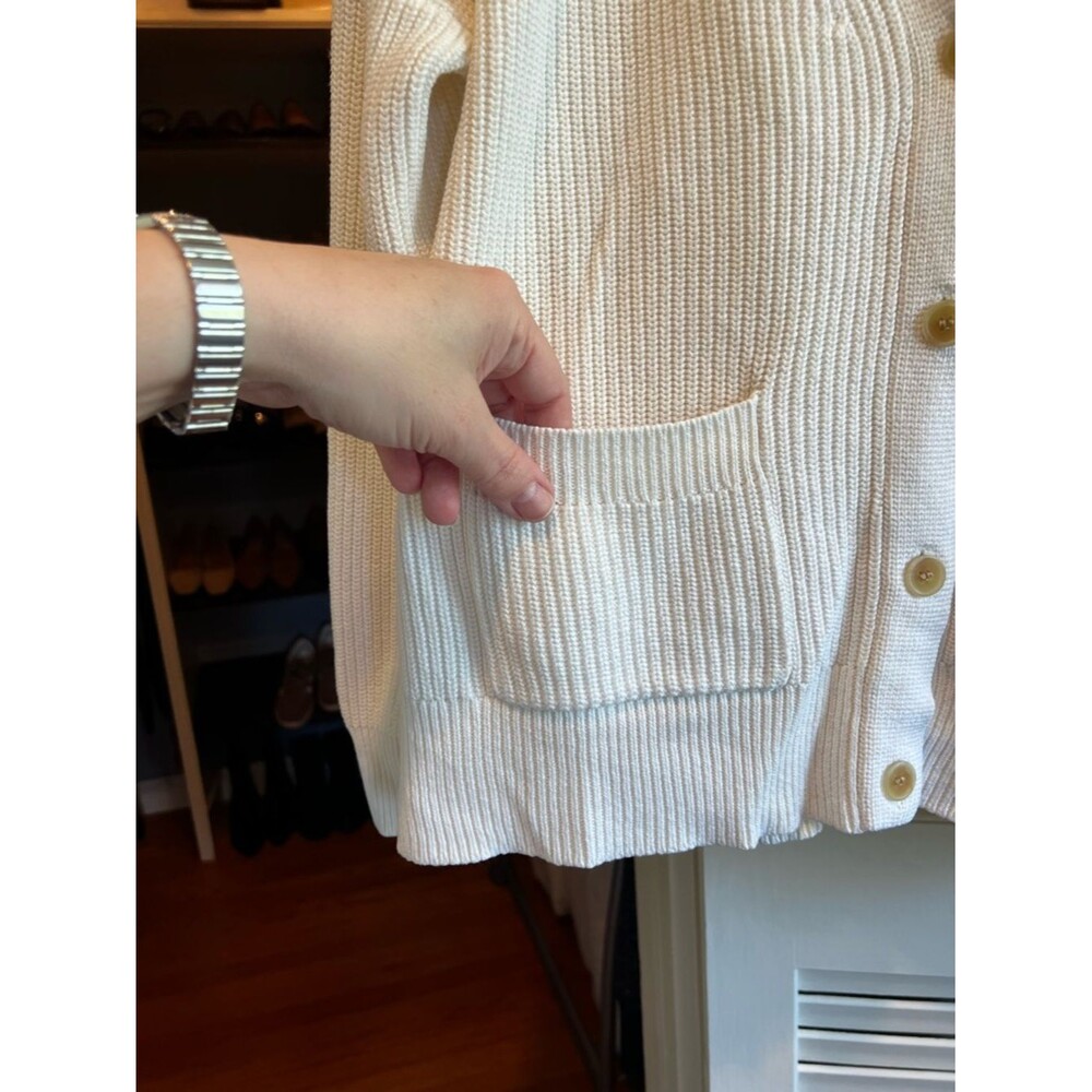 J. Crew Cream Button Down Cocoon Cardigan - Picture 8 of 11